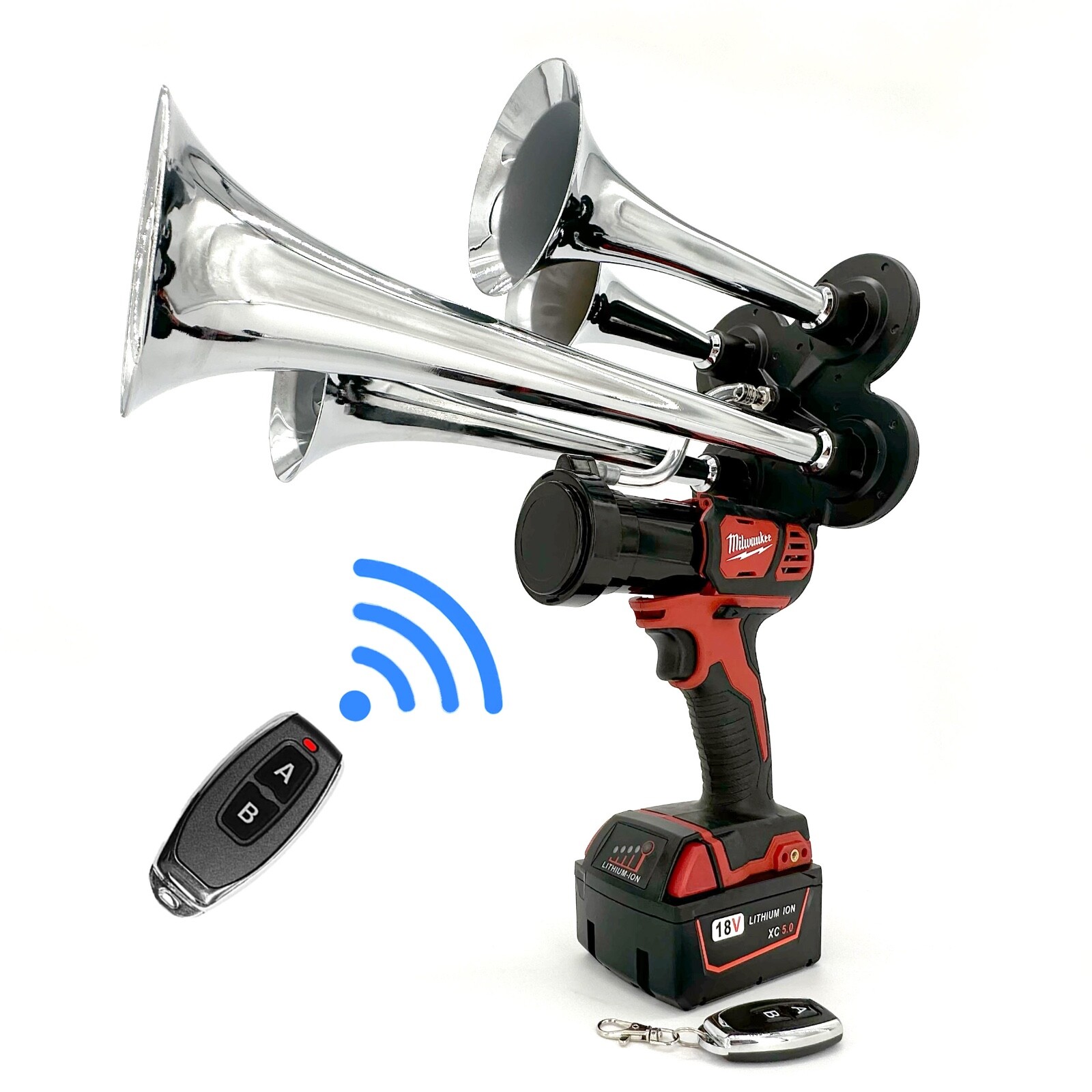 Milwaukee Impact Drill M18 Train Horn + Wireless Remote Control | eBay