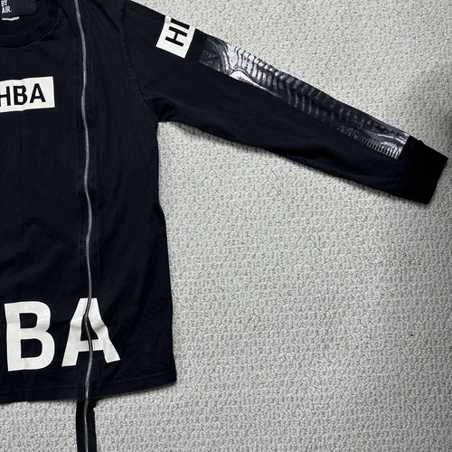 Hood By Air HBA Skeleton X-ray Double Zip Long Sleeve Sweatshirt