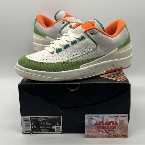 Size 9 - Titan x Air Jordan 2 Retro Low Ivory W Suede Leather