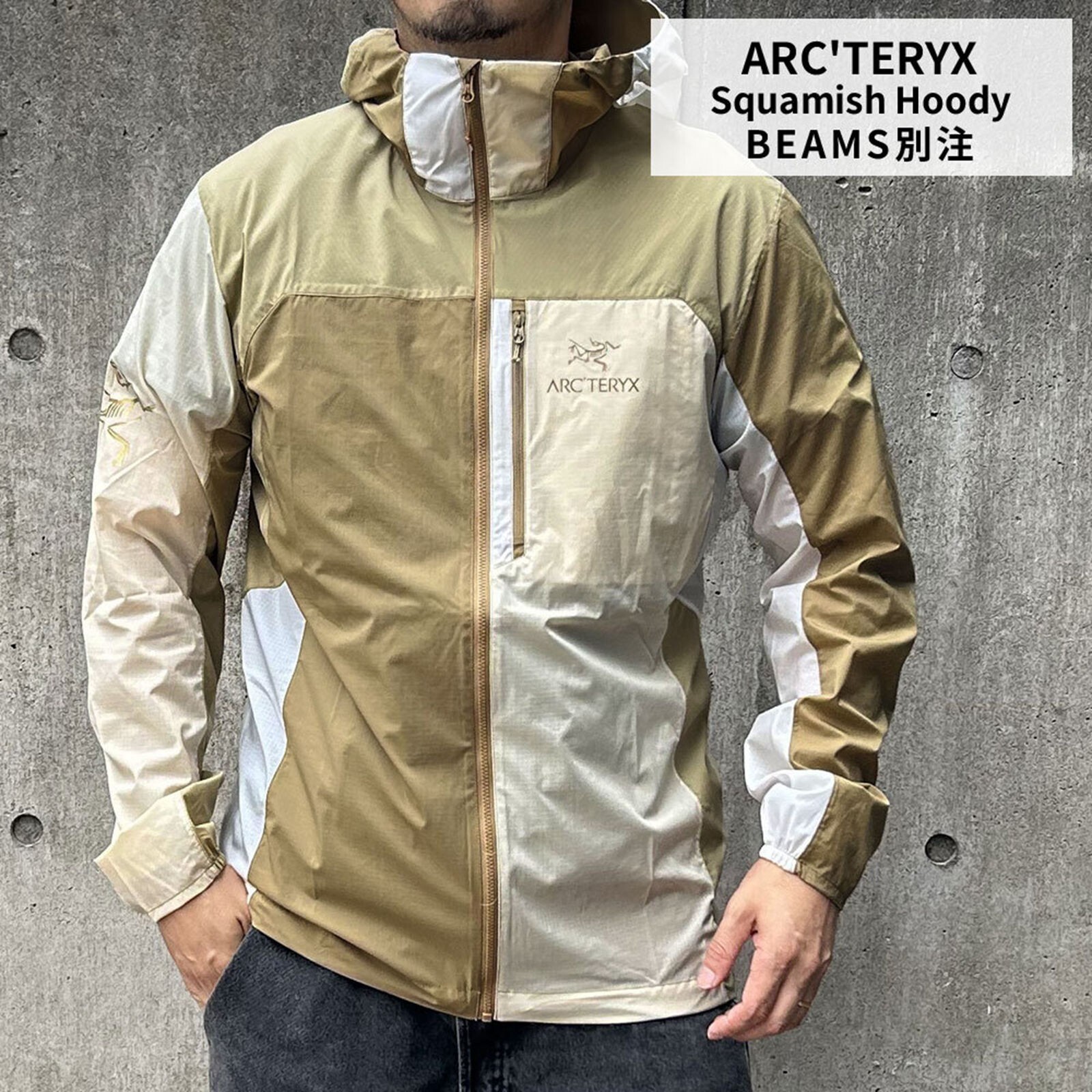 ARC'TERYX x BEAMS 2024 Squamish Hoody Nagomi Beige Brown X-Large