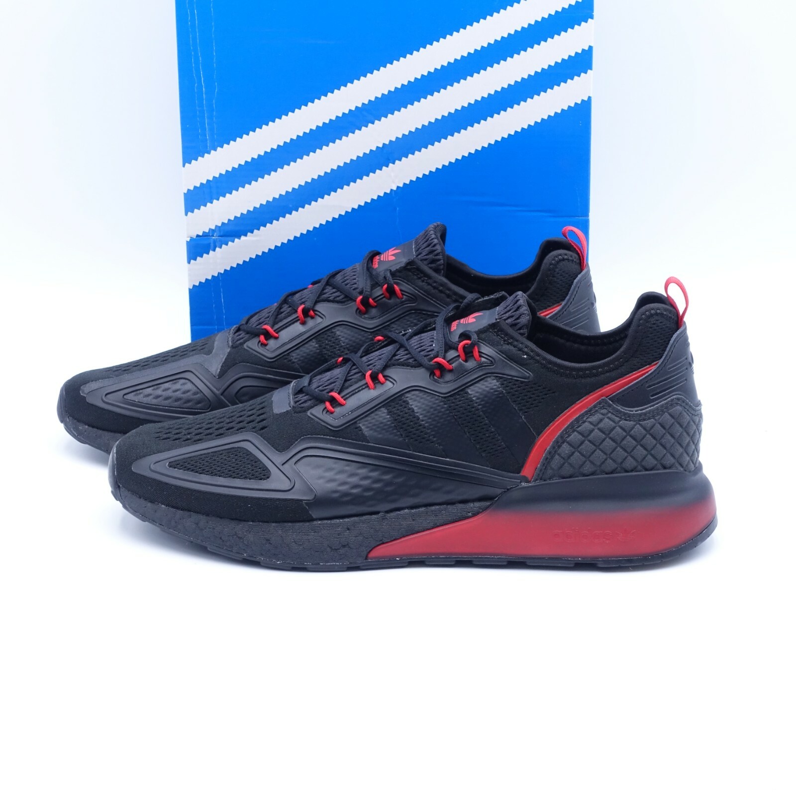 Size 13 Men's adidas Originals ZX 2K Boost Sneakers FZ4641 Black