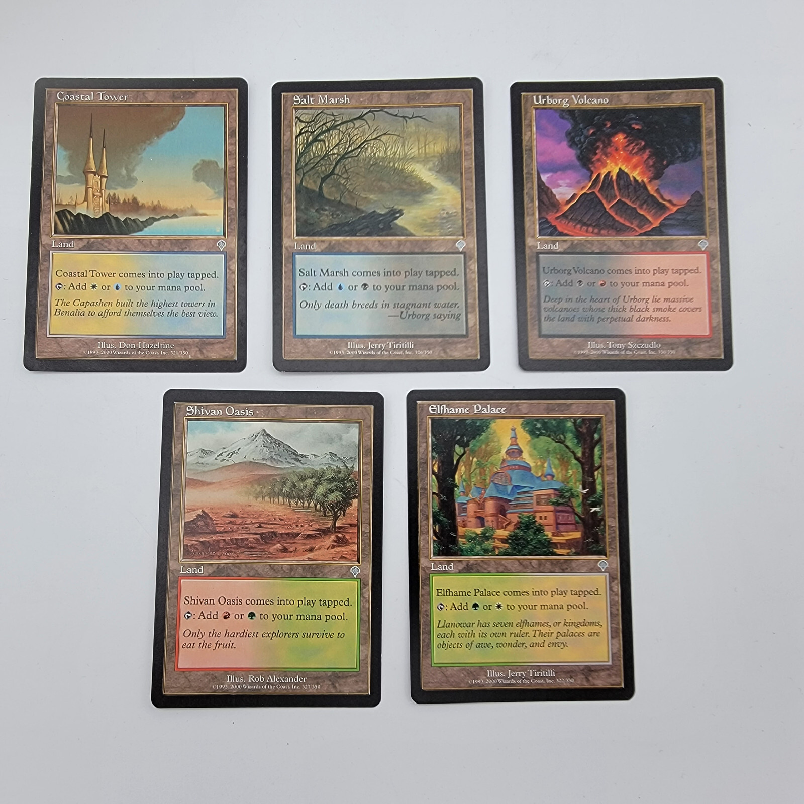 5 Dual Land - Invasion - 1x of each - MP-NM - Sets - Magic MTG FTG