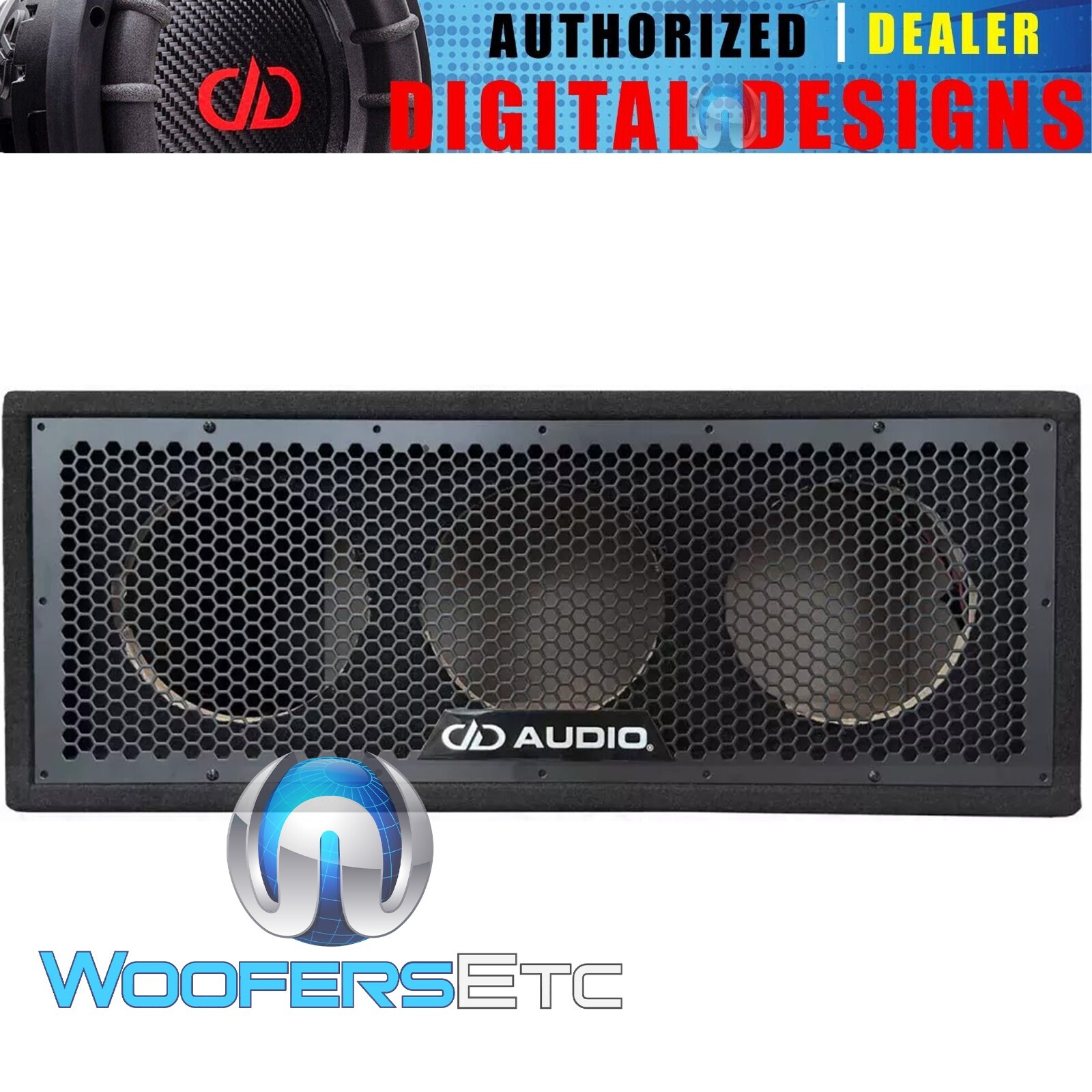 DD AUDIO UE-8.3A 3 x 8″ TRIPLE UNLOADED MDF ENCLOSURE PORTED