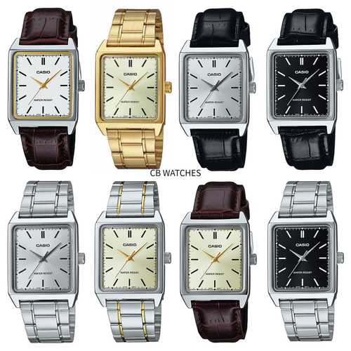 Casio Men's MTP-V007 / MTP-M105 Moon phase Stainless Steel/Leather