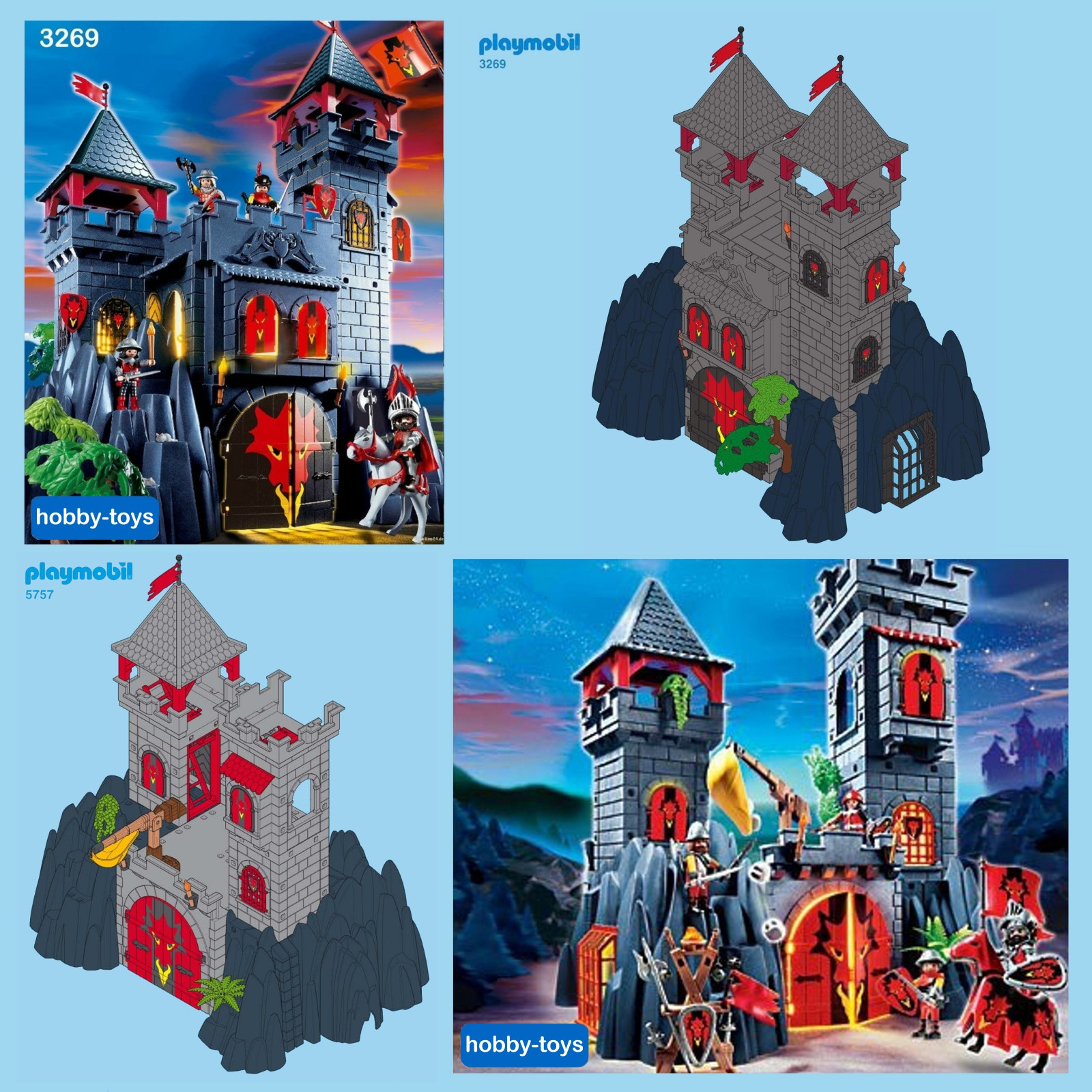 Playmobil * ROCK / DRAGON CASTLE 3269 3320 3328 5757 5794 * SPARE