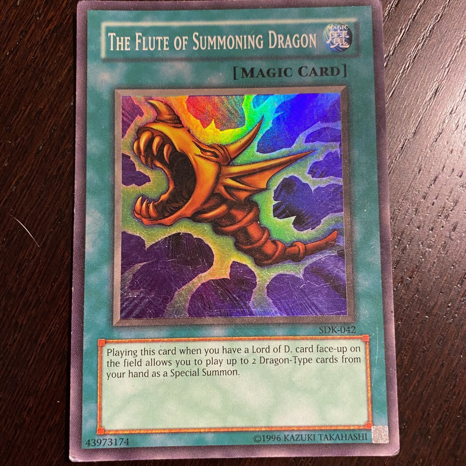 1996 Yu-Gi-Oh! The Flute Of Summoning Dragon Holo Rare Card
