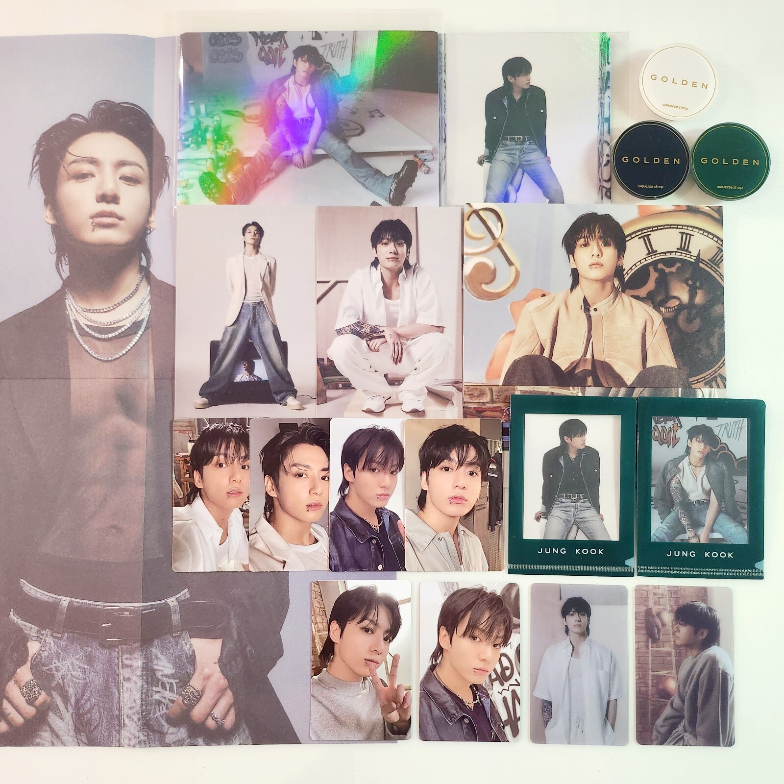 BTS JUNGKOOK 'GOLDEN' Official Photocard (POB, Standard, Weverse