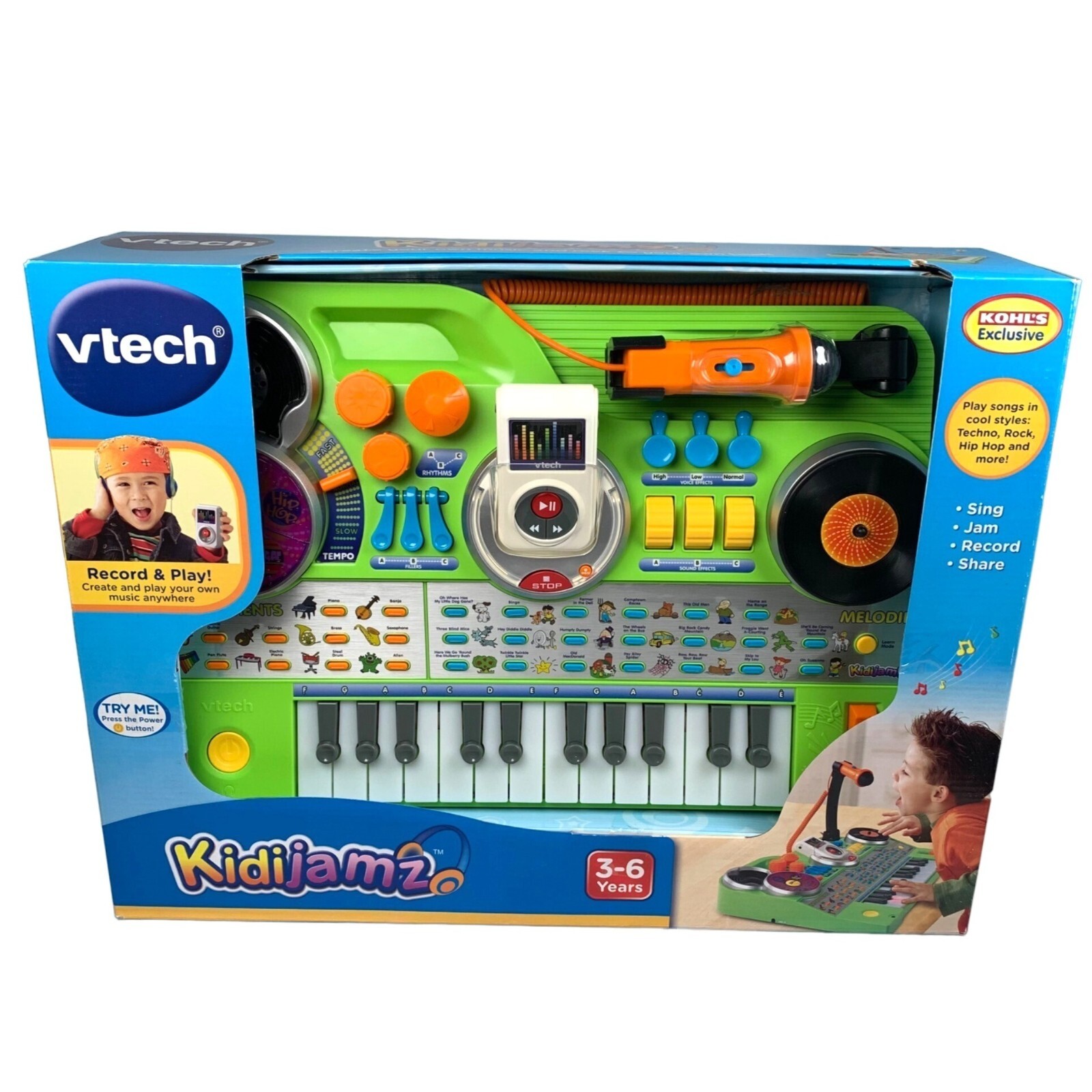 VTech KidiJamz DJ Music Studio Keyboard Microphone & Removable MP3