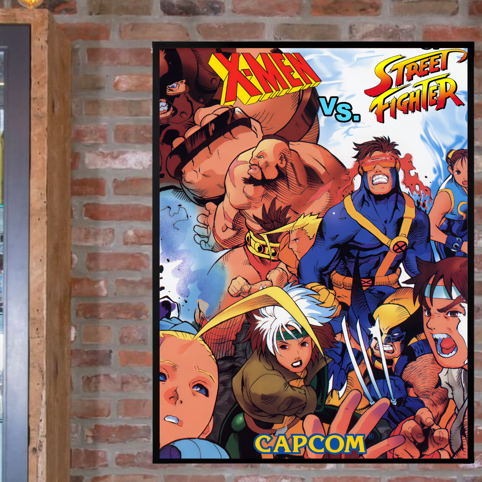 X-Men vs Street Fighter Poster 18x24 Capcom Marvel Arcade Game