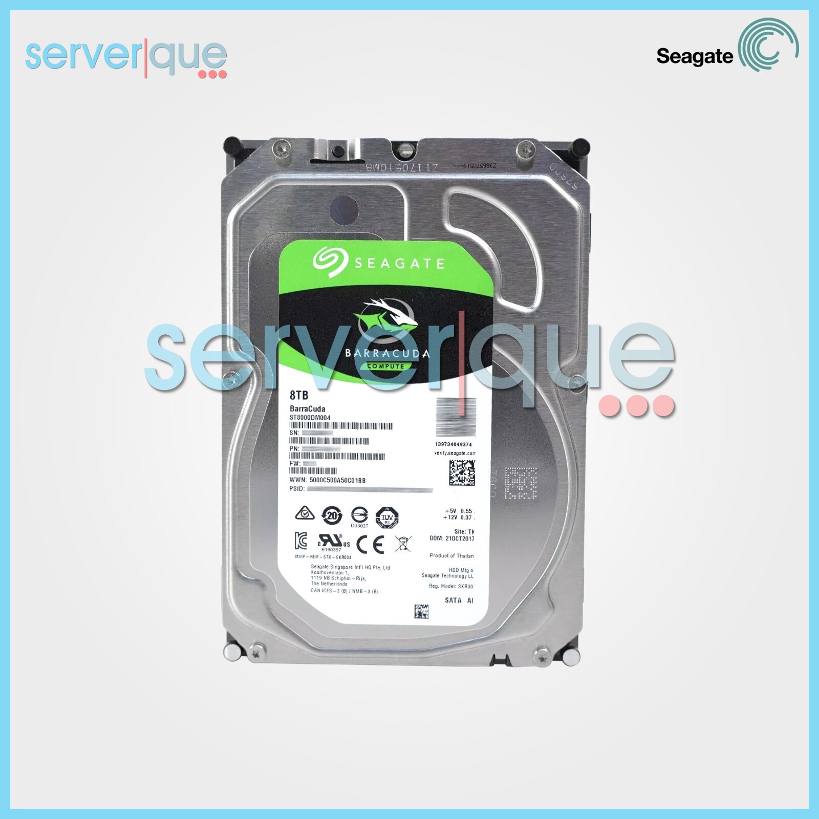 Seagate BarraCuda ST8000DM004 8TB 5.4K SATA 6Gbps 256MB 3.5