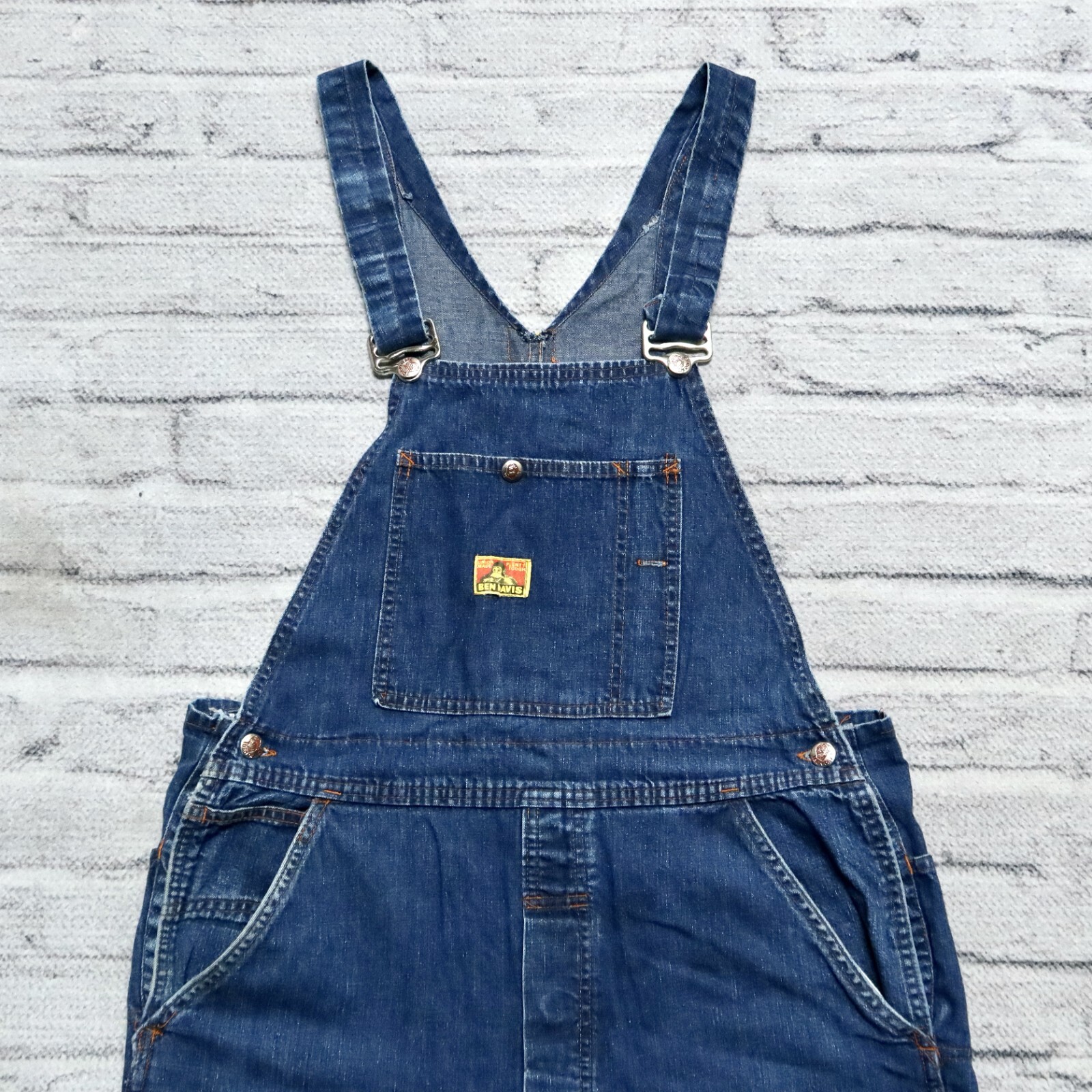 Vintage 60s Ben Davis Yellow Tag Denim Overalls Pants Union Made
