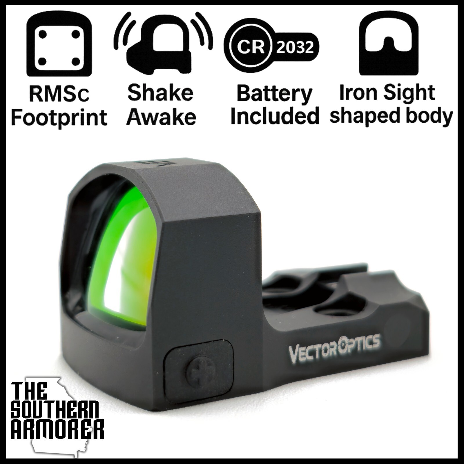 VECTOR OPTICS FRENZY S MICRO RED DOT SIGHT FOR GLOCK 43X MOS 48