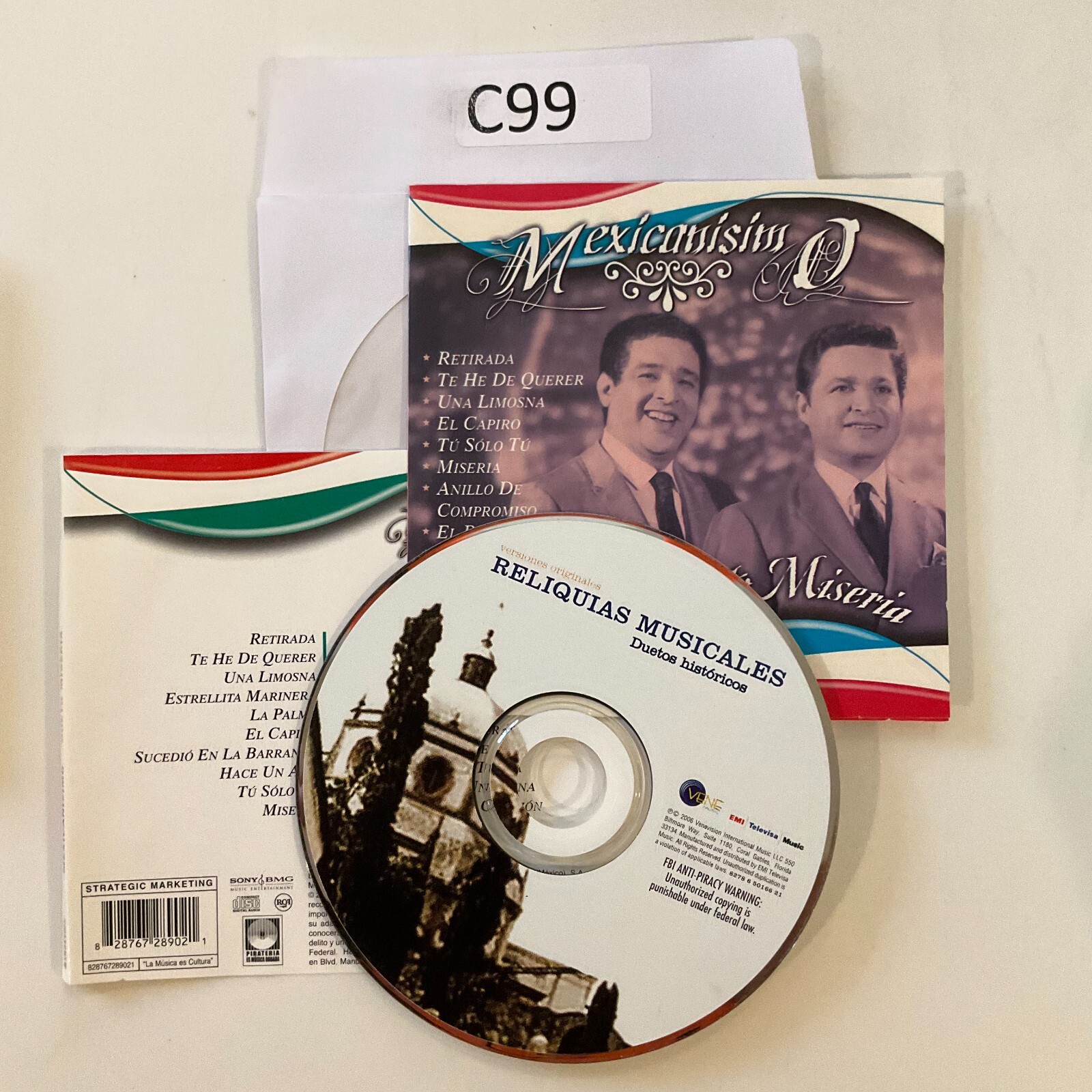 Dueto Miseria - Mexicanisimo - 2005 CD No Case No Tracking #C99