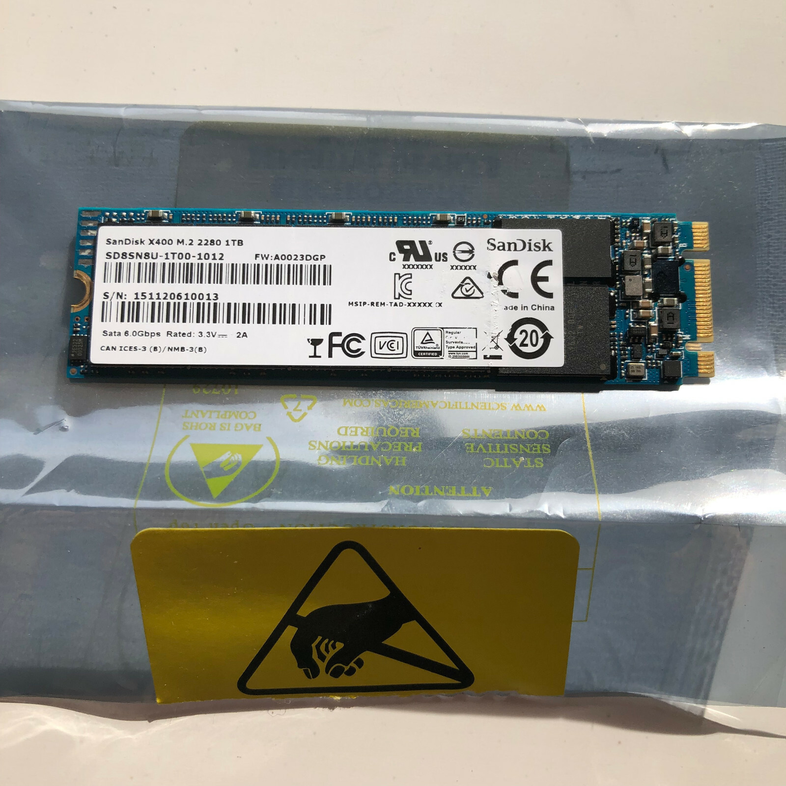 Sandisk X400 Solid State Drive - Internal (SD8SN8U-1T00-1122) SSD