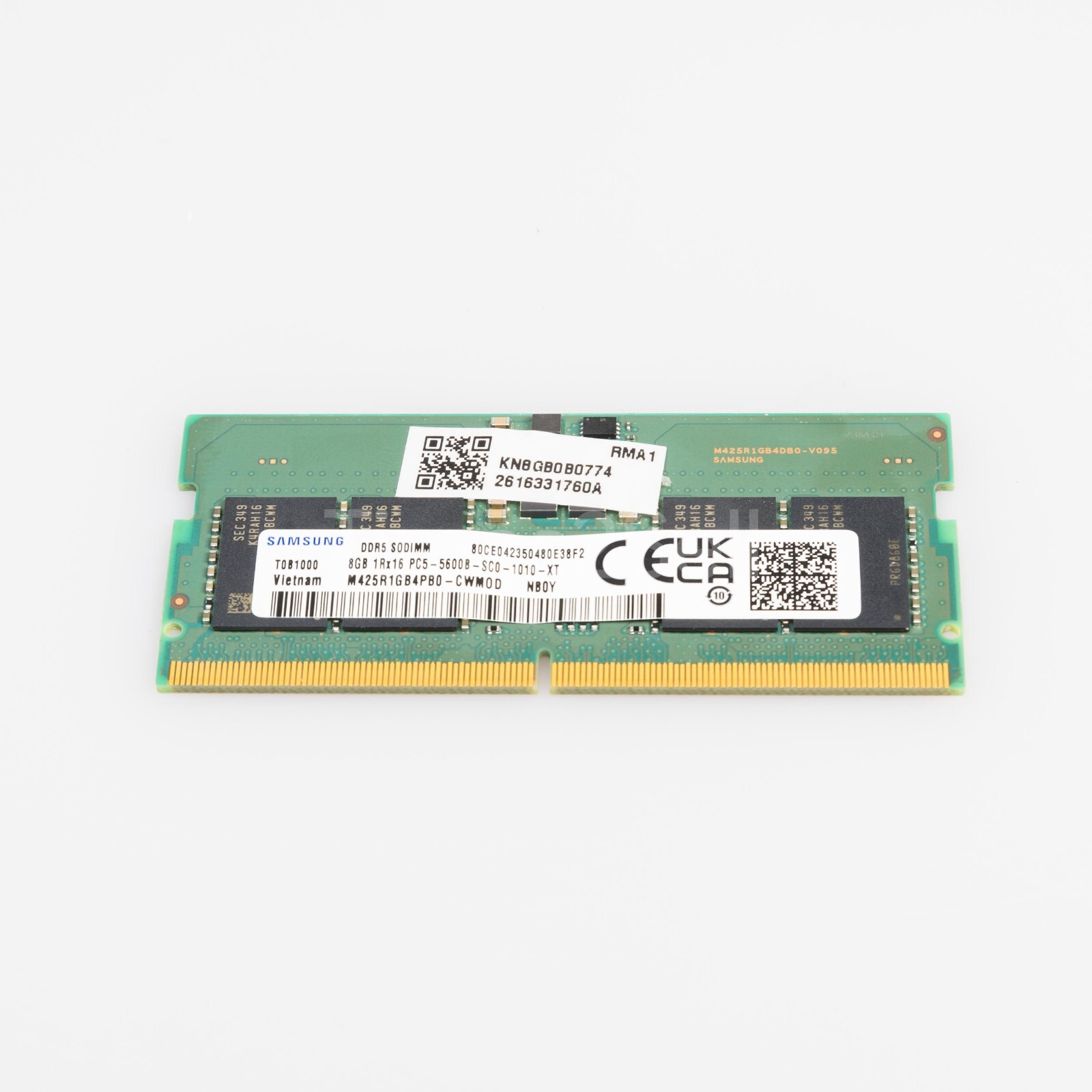 Samsung 8GB 1Rx16 PC5-5600 SODIMM DDR5-44800 Non-ECC Laptop Memory