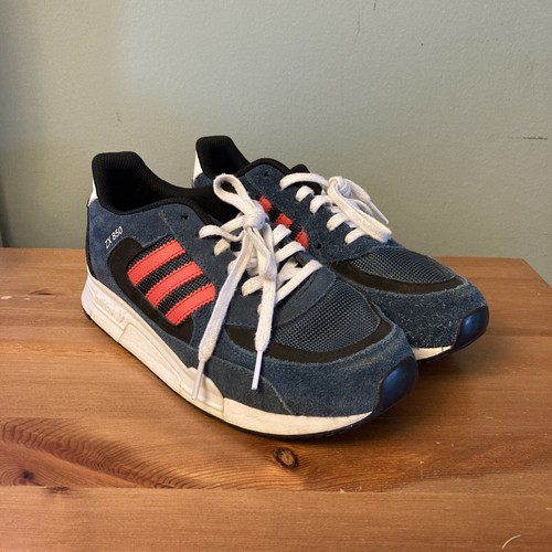 Adidas ZX 850 Shoes Sneakers Low Top Blue Orange Men's Boys Sz. 5