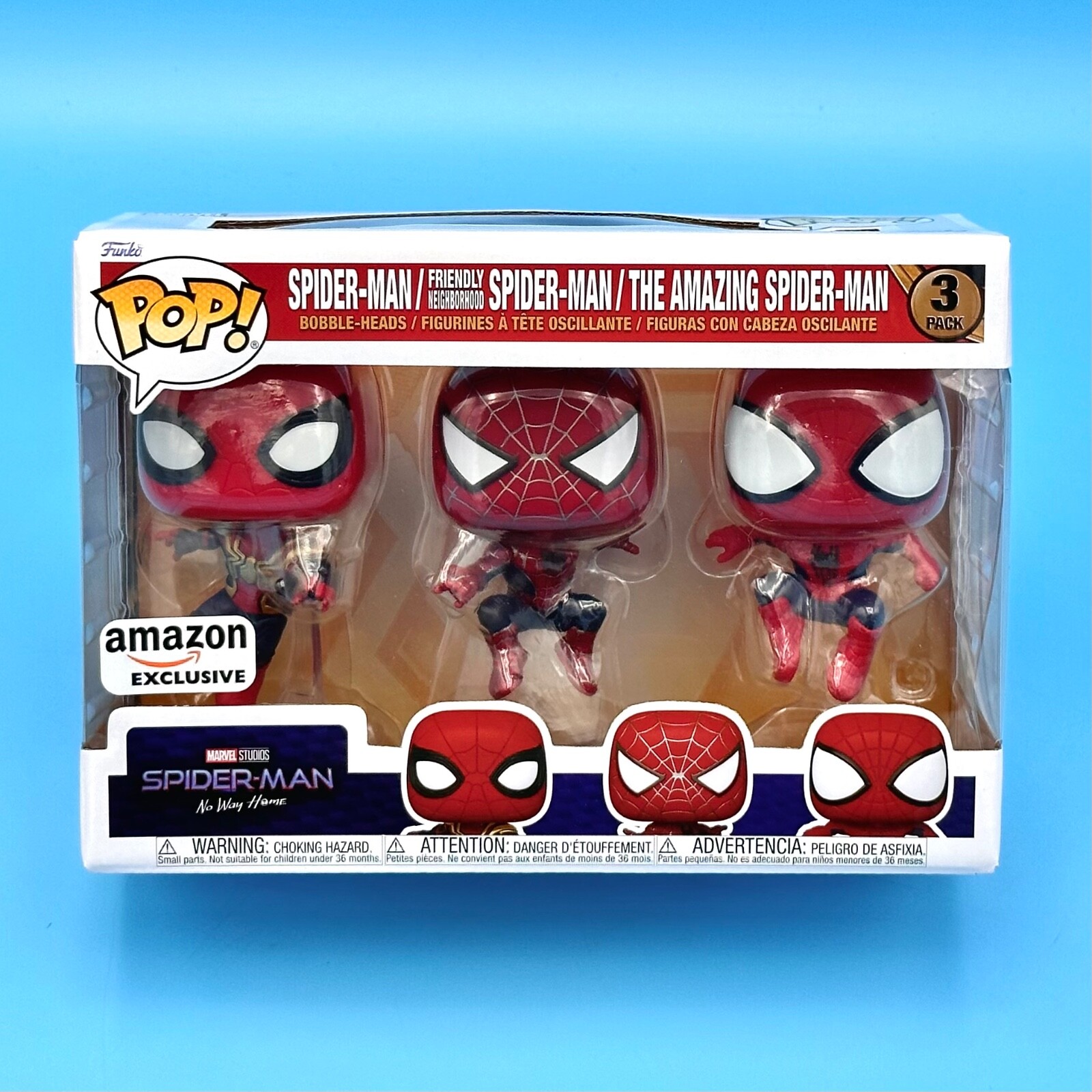 Funko Pop! Marvel Spider-Man: No Way Home 3 Pack Figure Set Amazon