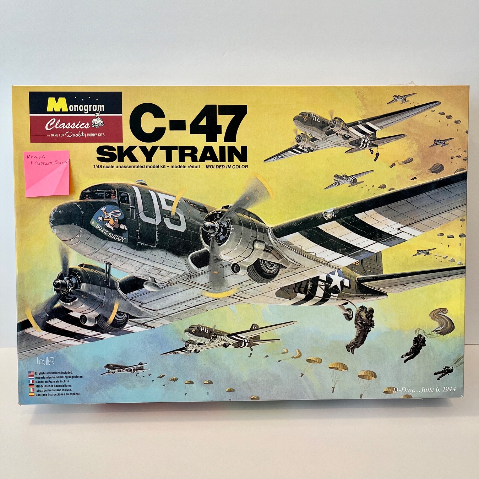 VTG Monogram 1:48 C-47 Skytrain Plane Model Kit #85-5607 -MISSING