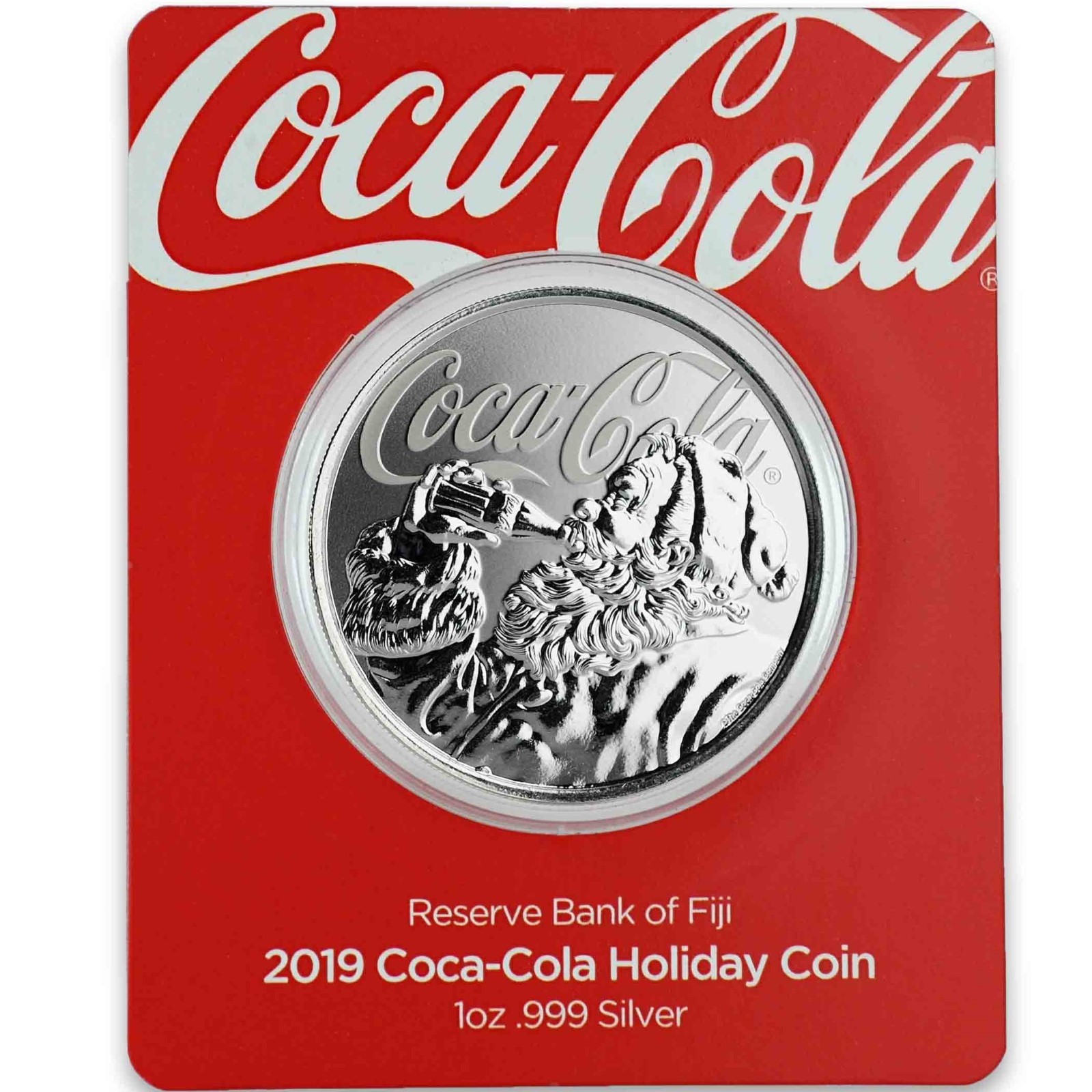 2019 1oz .999 Silver Coca-Cola® Holiday Coin - Limited Mintage