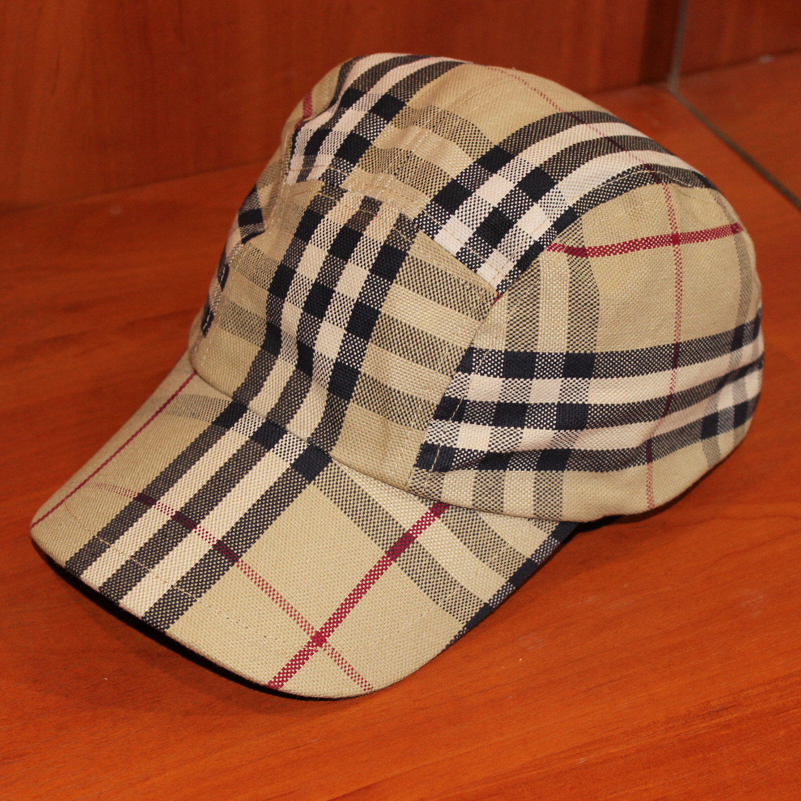 5 Panel Genuine BURBERRY Nova Check Cap Hat Beige S - M | eBay