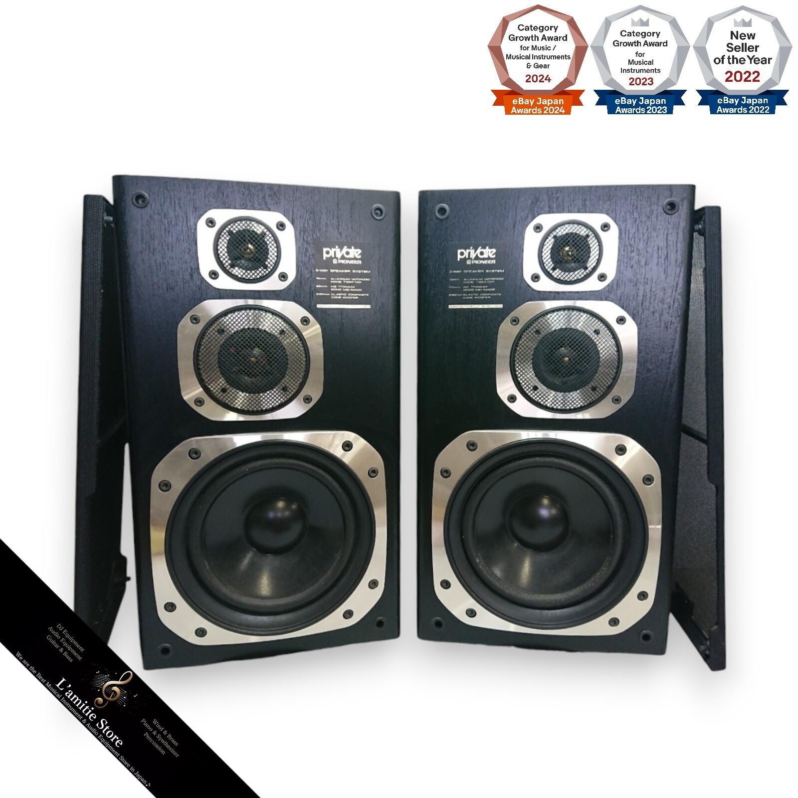 Private Pioneer 3-WAY Speaker System S-Z91V Speakers Pair SZ91V
