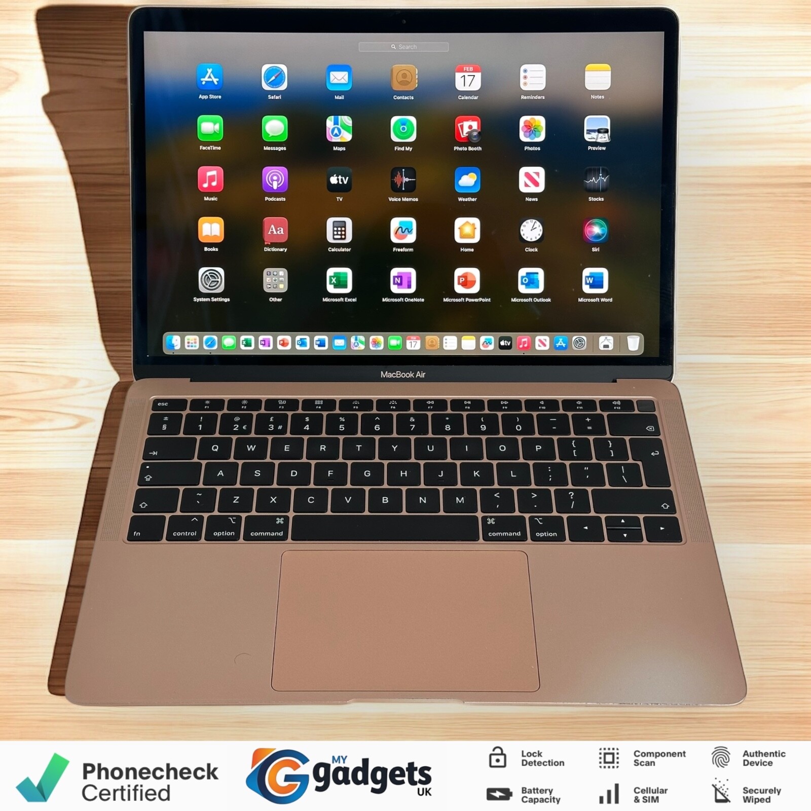Apple MacBook Air 2019 A1932 13in i5 8GB 128GB SSD MS OFFICE