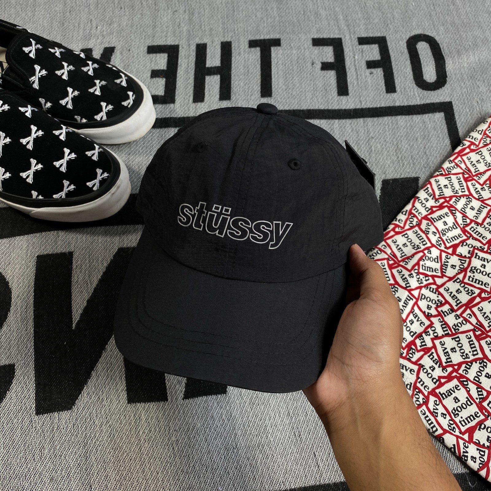 Stussy Nylon Reflective Cap Hat Black | eBay