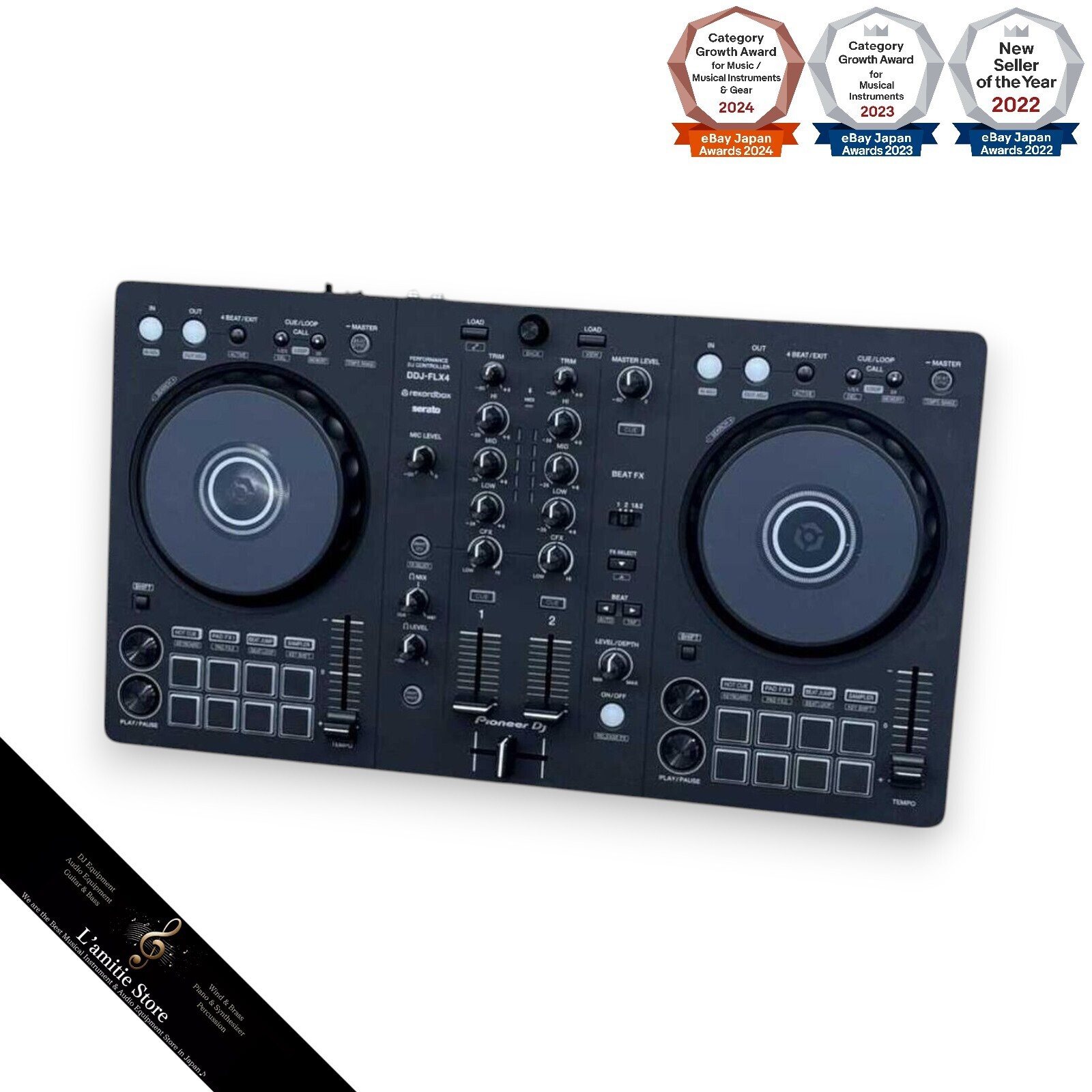 Pioneer DJ DDJ-FLX4 2-Channel DJ Controller Rekordbox Serato Japan