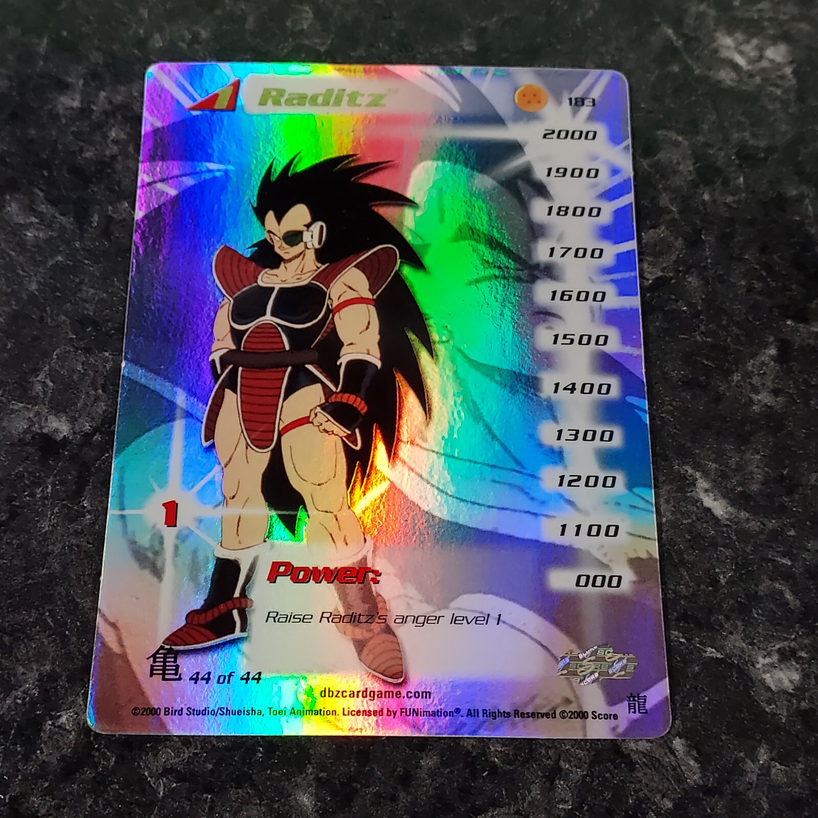 Raditz 183 Silver Holo Foil 44/44 Dragon Ball Z CCG DBZ TCG SCORE