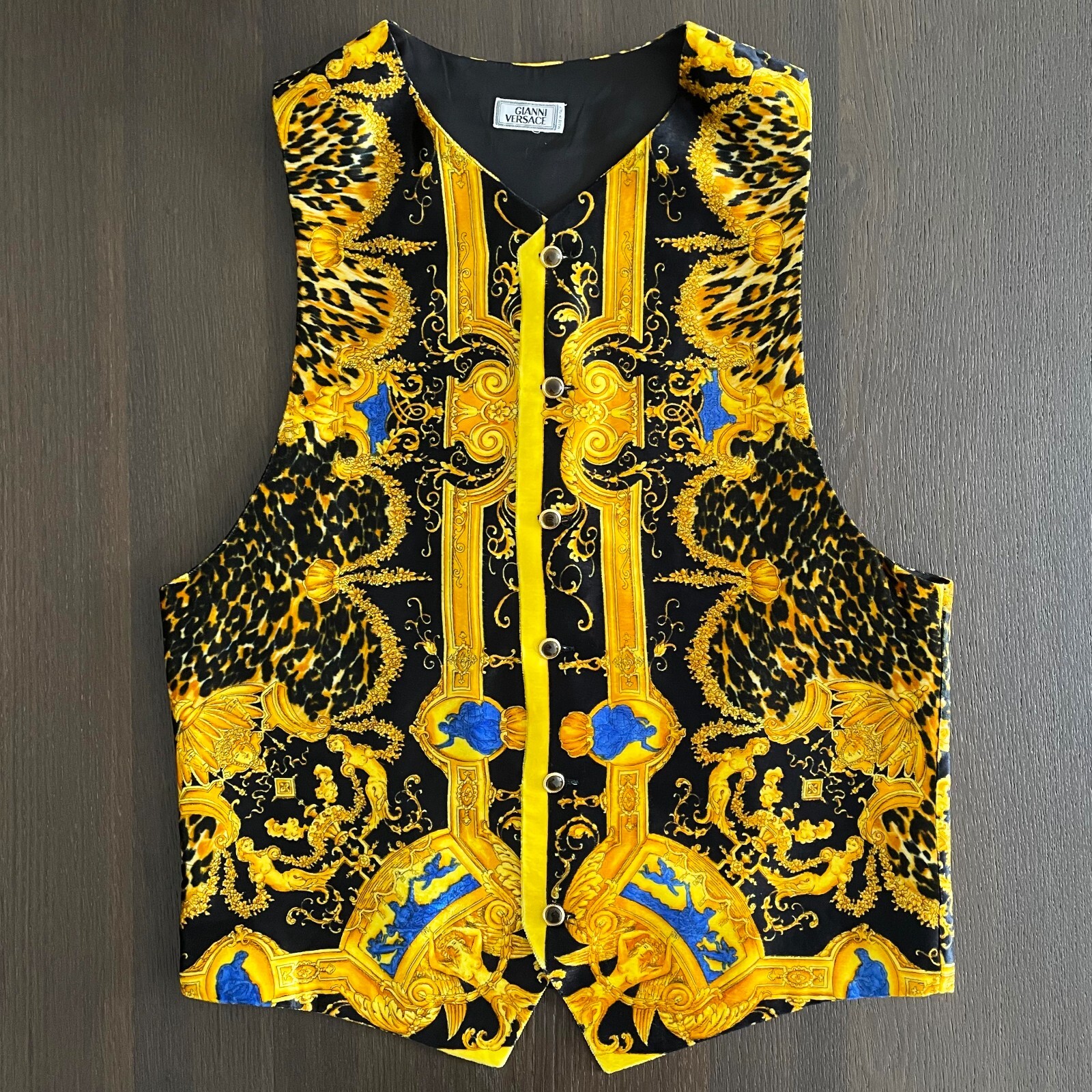 GIANNI VERSACE velvet vest Baroque Sauvage pattern size 50 from F
