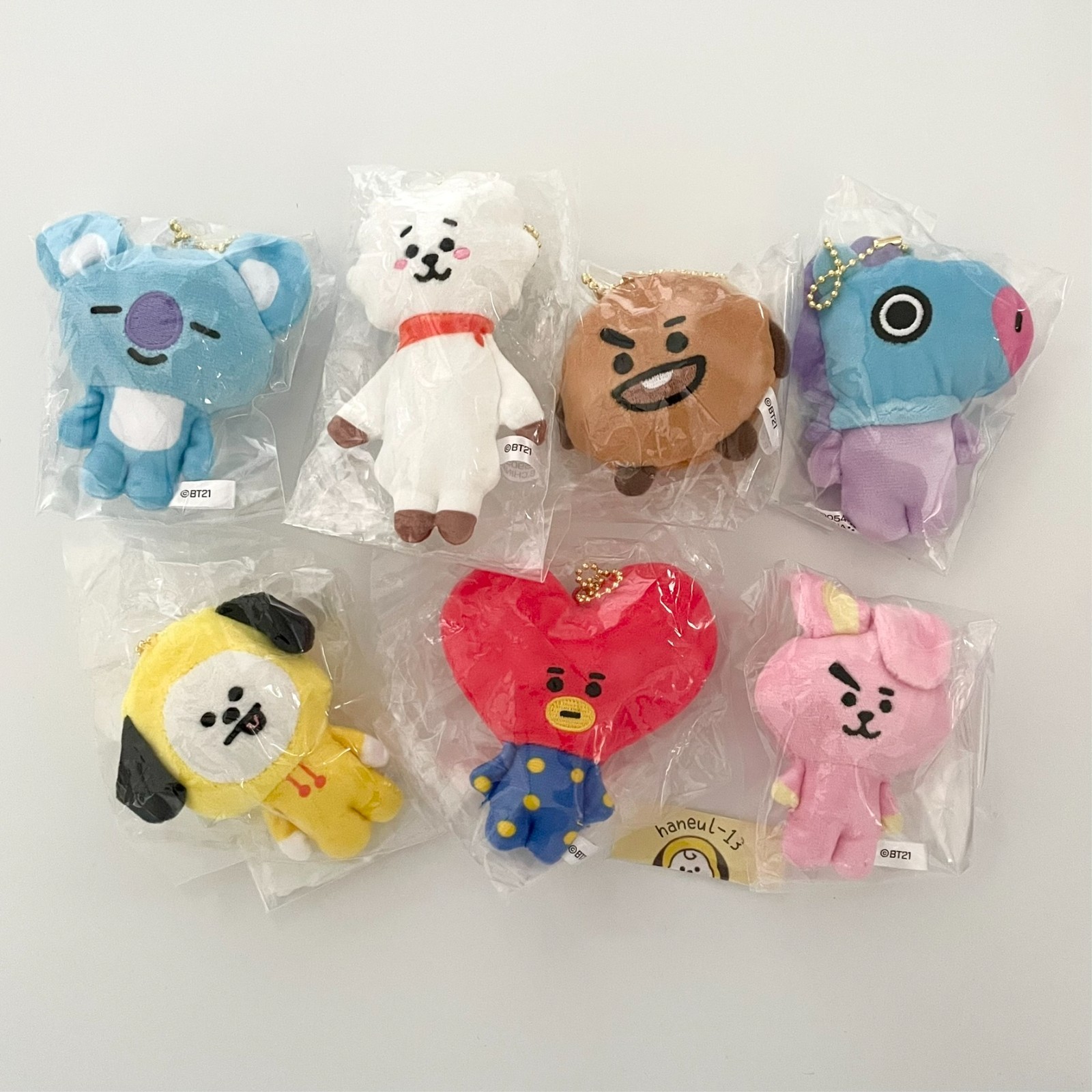 BTS BT21 Official Plush Keychain BANDAI Japan Complete Set