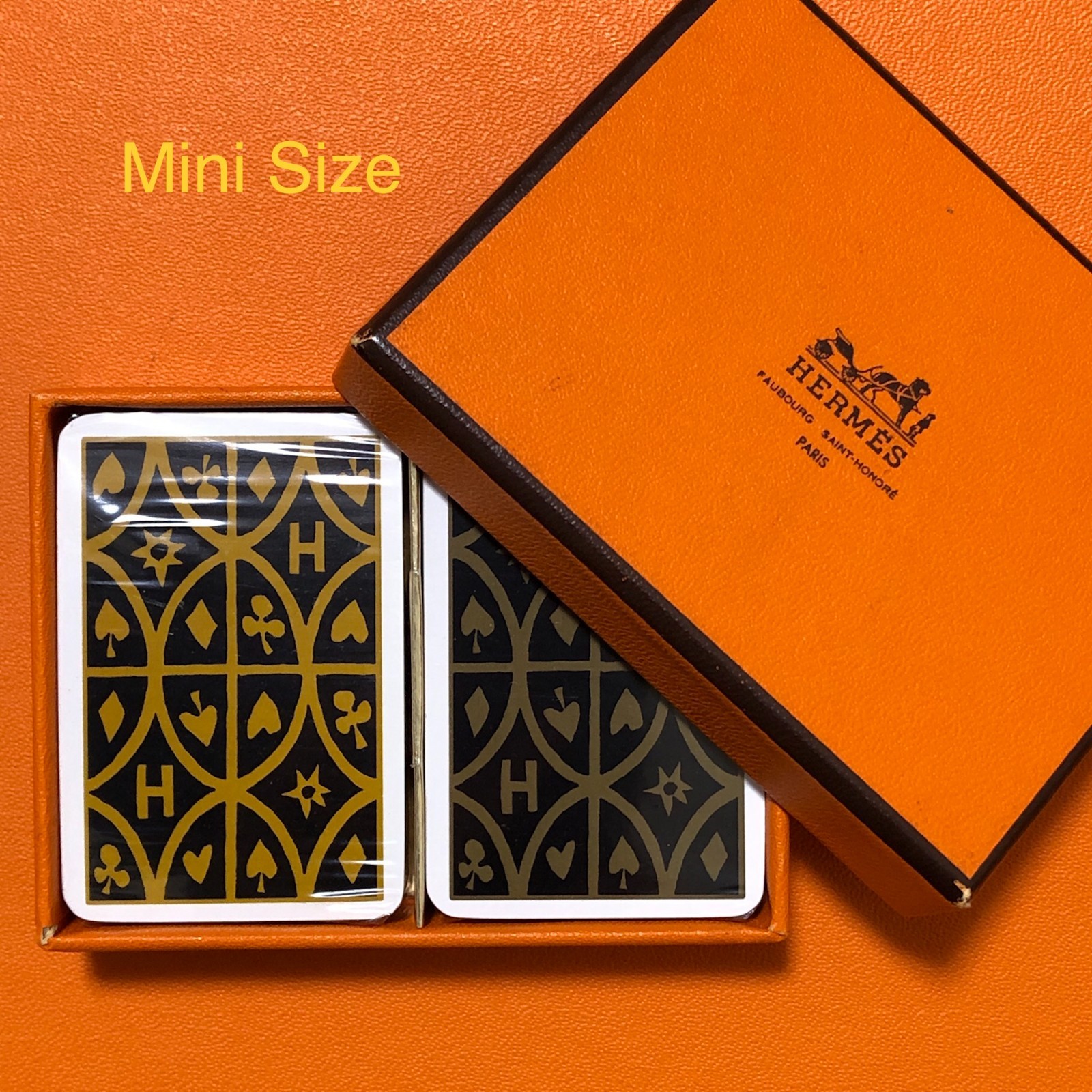 MINT Unsealed HERMES Mini Playing Cards Trump 2 Decks France