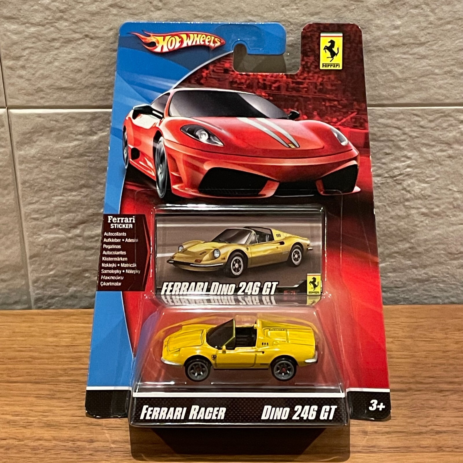 Hot Wheels Ferrari Racer DINO 246 GT Yellow New old stock Unopened