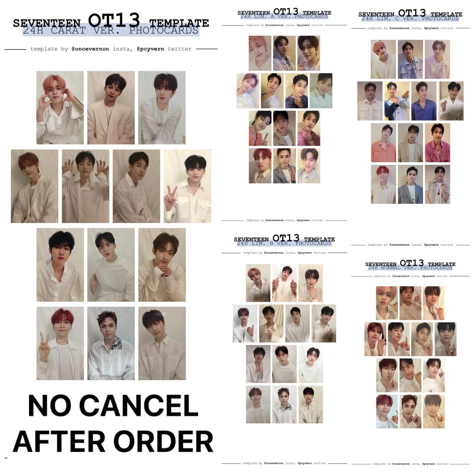 SEVENTEEN Japan 2nd mini album 24H photocard A, B, C, Normal