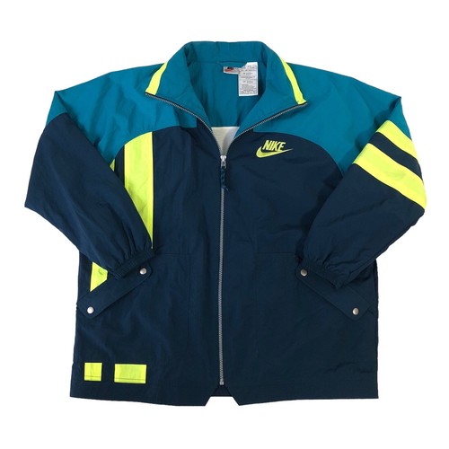 Nike Jacket Mens Large Vintage Multicolor Neon Windbreaker 90's