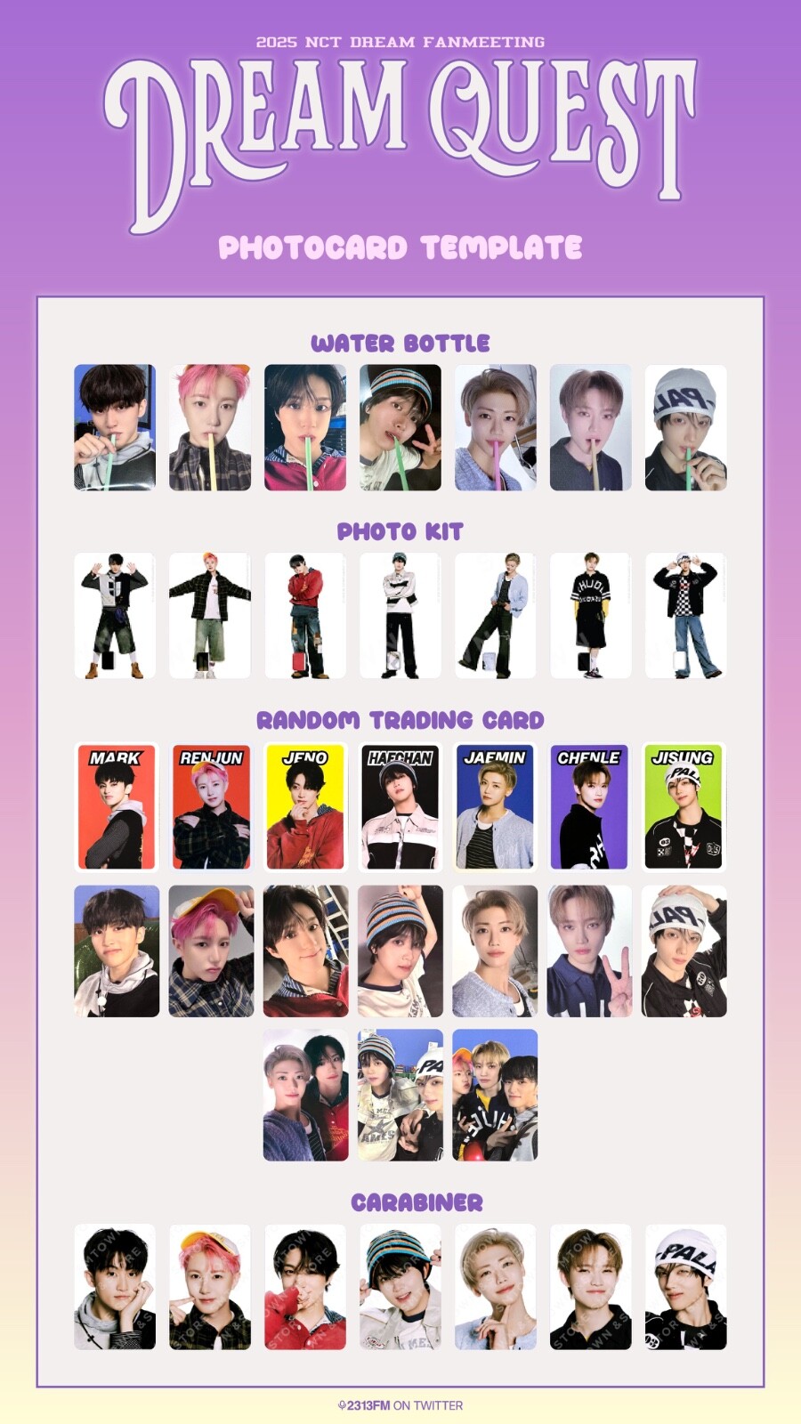 2025 NCT DREAM FANMEETING 'DREAM QUEST' OFFICIAL RANDOM TRADING