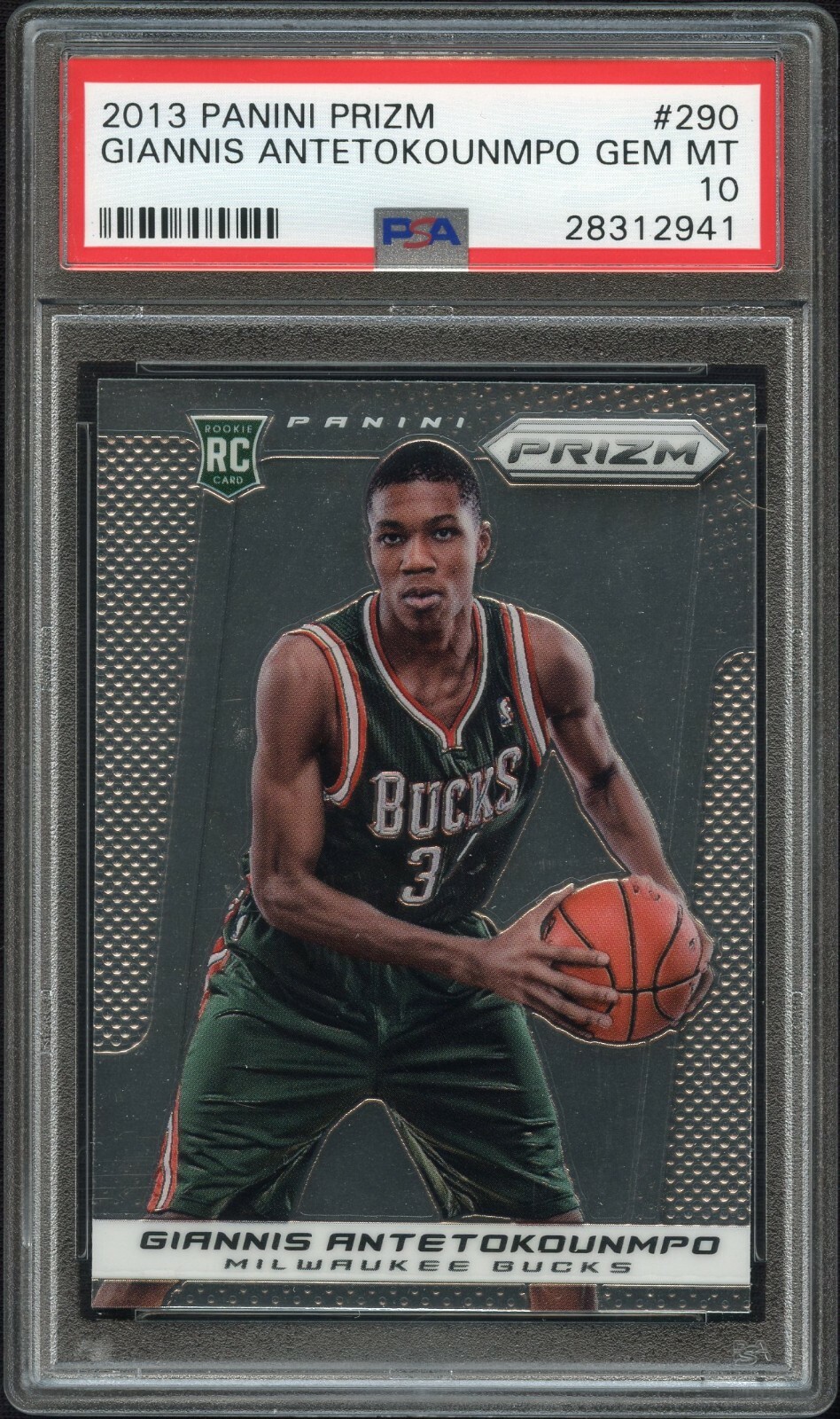 2013-14 Panini Prizm Giannis Antetokounmpo ROOKIE RC #290 PSA 10