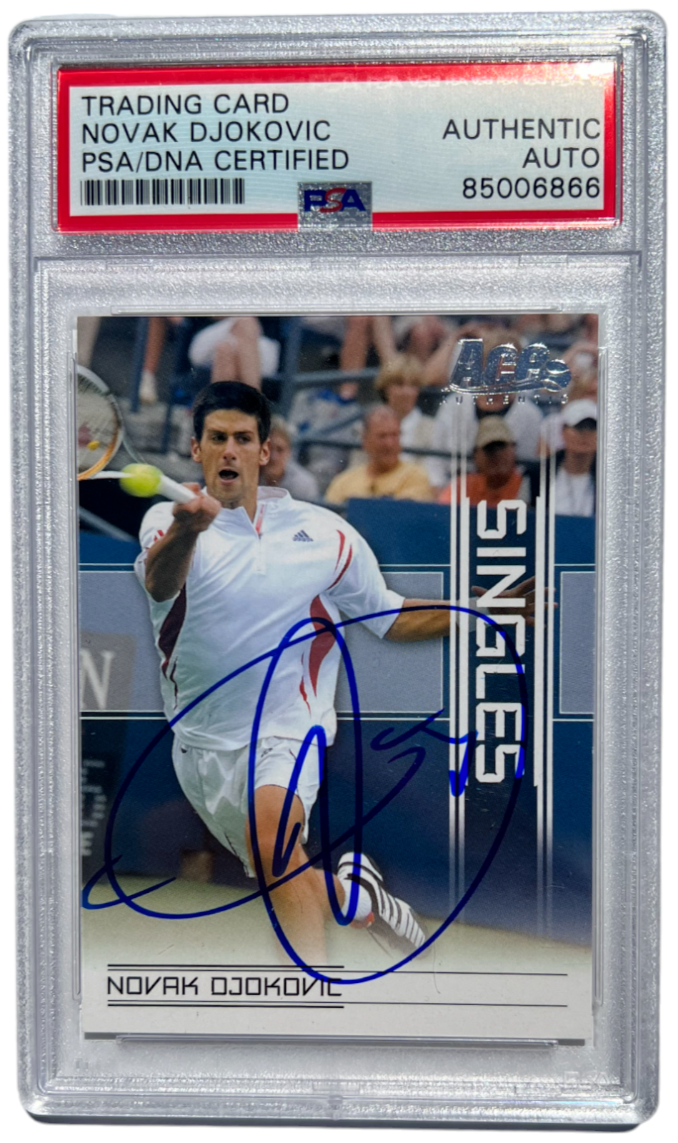 NOVAK DJOKOVIC SIGNED 2007 ACE AUTHENTIC SINGLES RC CARD AUTO