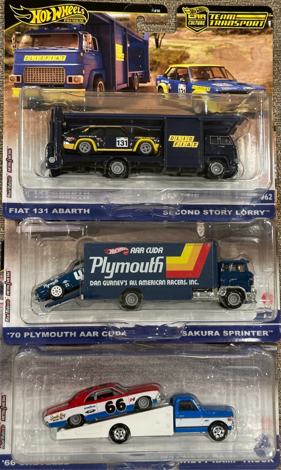 2024 Hot Wheels Car Culture Team Transport Complete 3 Car Set