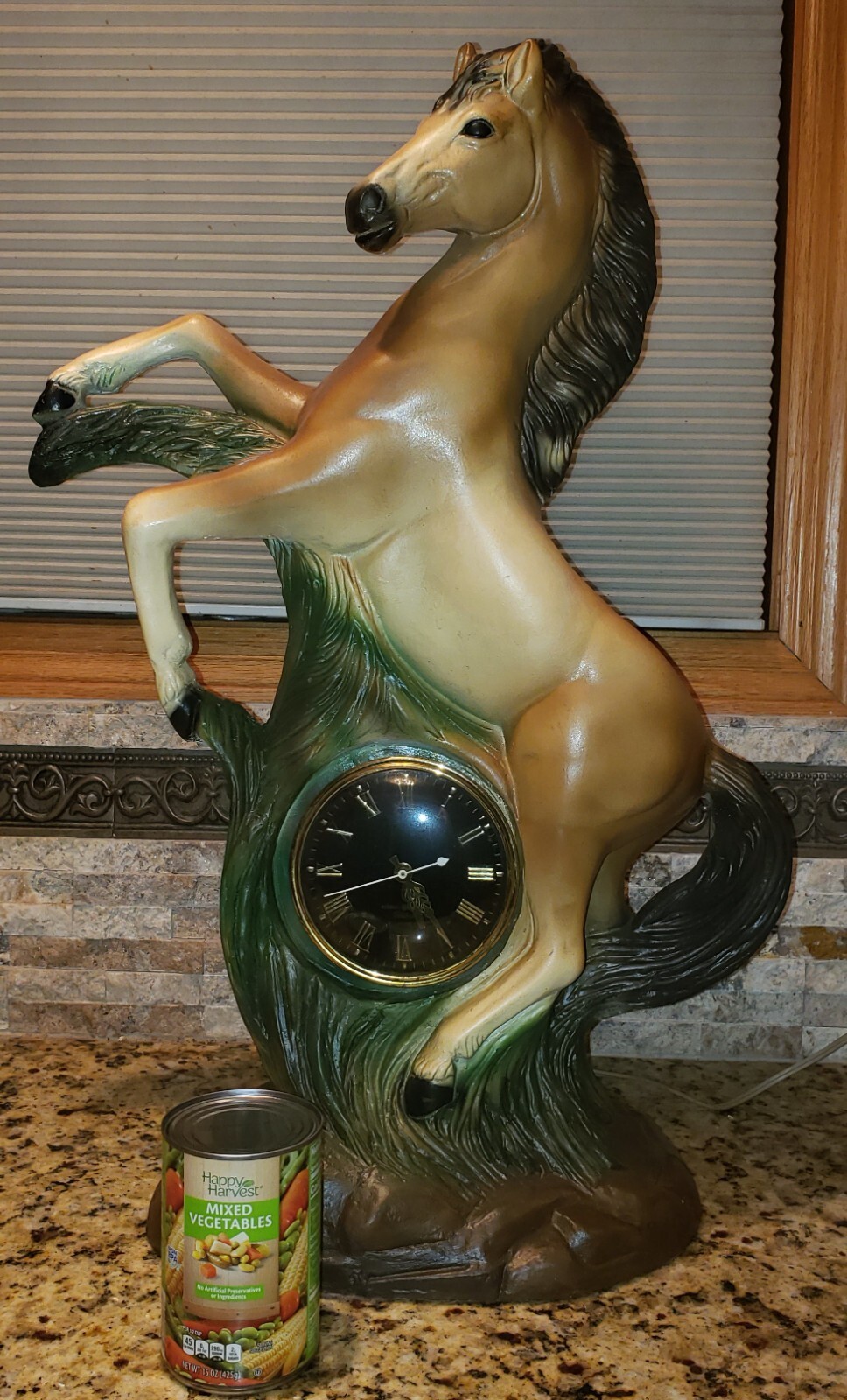 Vintage Chalkware/Plaster Lanshire Movements Rearing Stallion