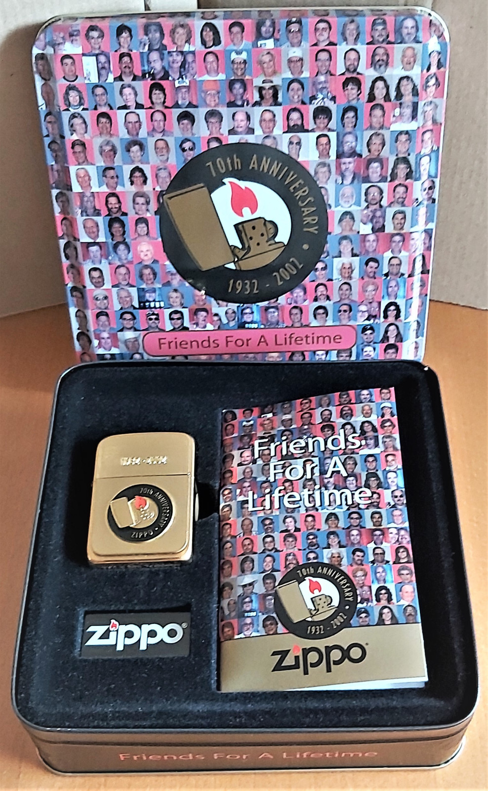 ZIPPO LIGHTER -BRASS- Friends For A Lifetime 70th Anniversary | eBay