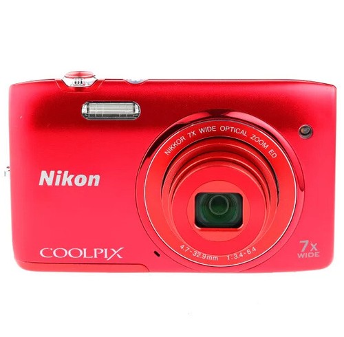 Nikon COOLPIX S3400 20.05MP 7x Zoom Lens Digital Camera Red