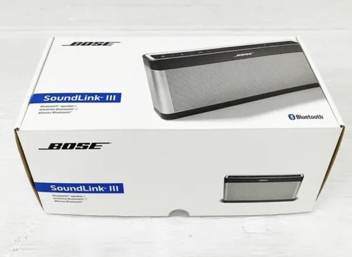 Bose Soundlink III Bluetooth Speaker-Silver-/W Cover Bose Sound