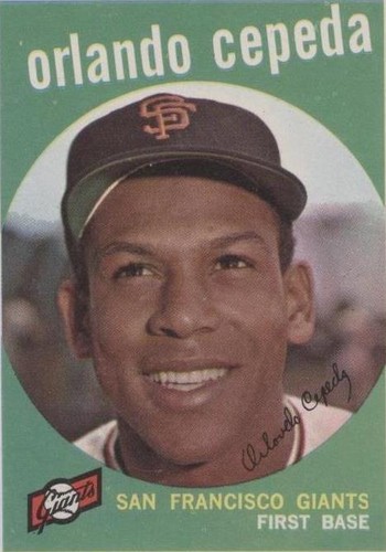 ORLANDO CEPEDA 1959 Topps #390 GIANTS Baseball Card AUTO Autograph