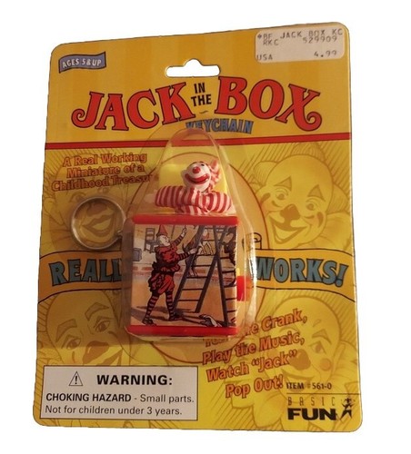 Jack in the Box Keychain- 1998 Pocket Mini Basic Fun #561-0 Brand