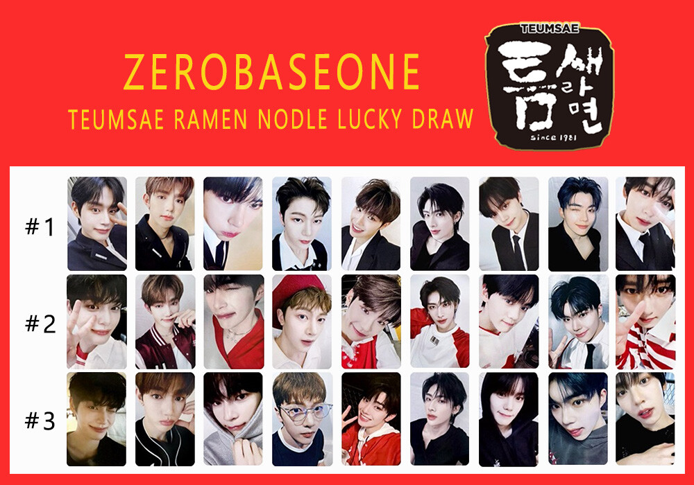 ZB1 ZEROBASEONE KOREA TEUMSAE RAMEN NODLE LUCKY DRAW OFFICIAL