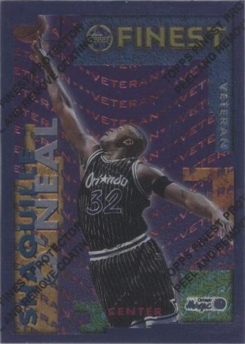 1995-96 Topps Finest Mystery #M22 Shaquille O'Neal Orange Border