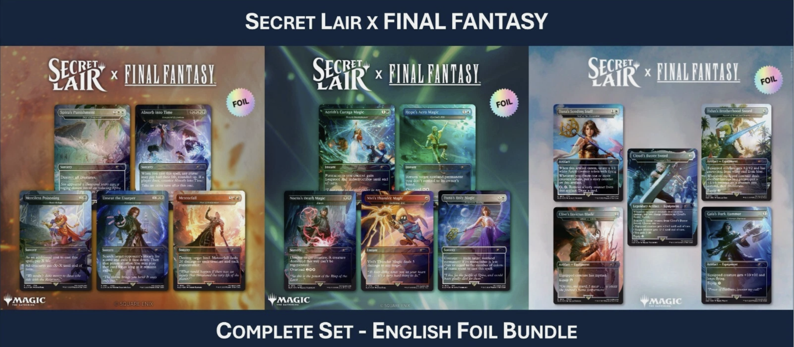 MTG Final Fantasy Secret Lair COMPLETE FOIL BUNDLE English * Best