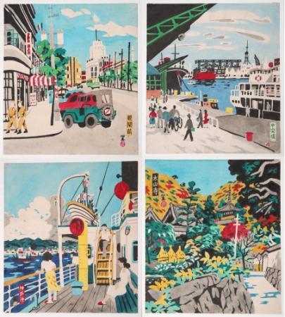 神戸百景」の幻の原画発見 版画家川西英の水彩画 | おでかけトピック