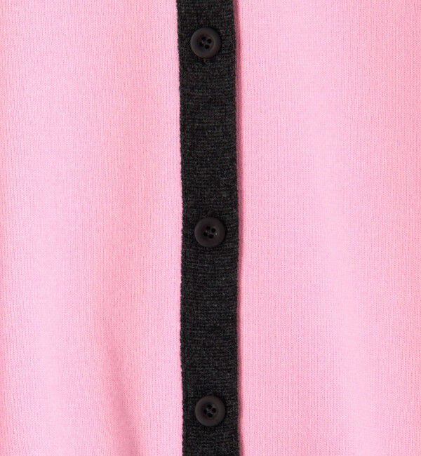 コットンカシミヤ バイカラークルーネックカーディガン（CABaN